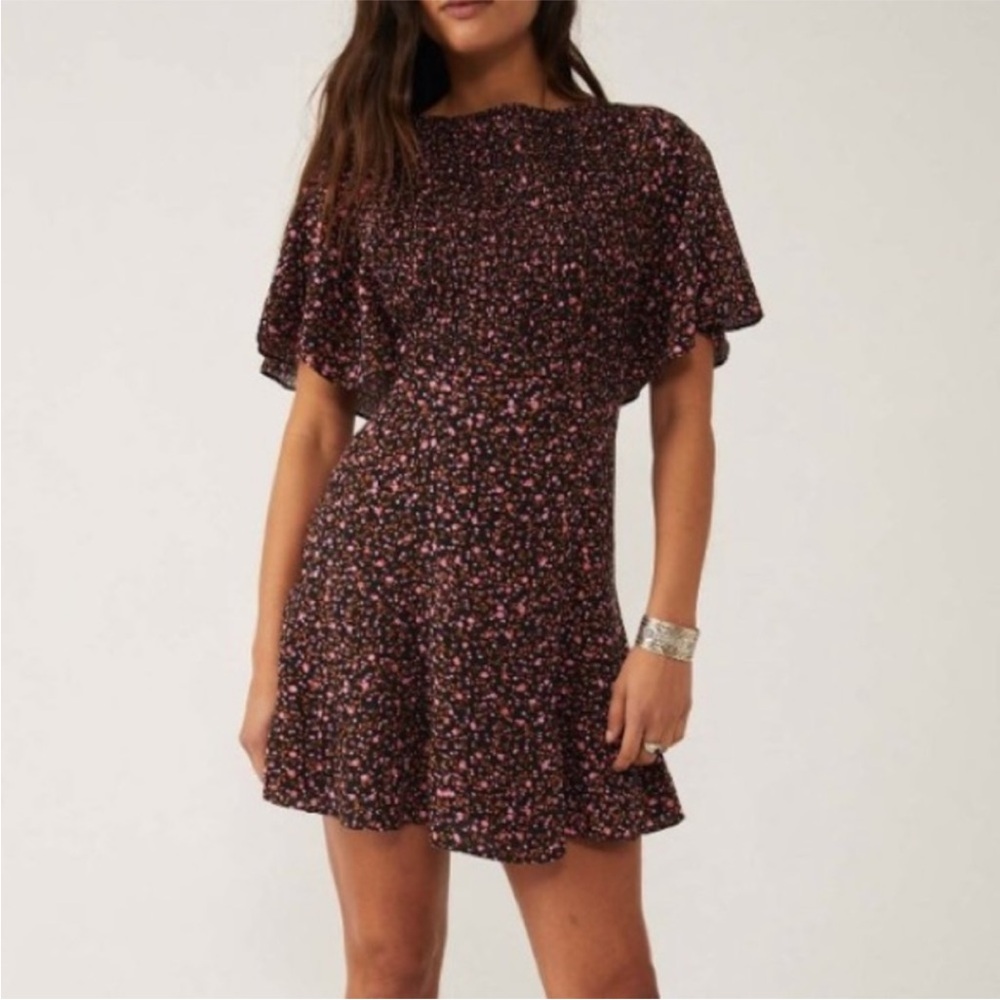 Free People Flutter Sleeve Mini Sundress NWT - Picture 6 of 6
